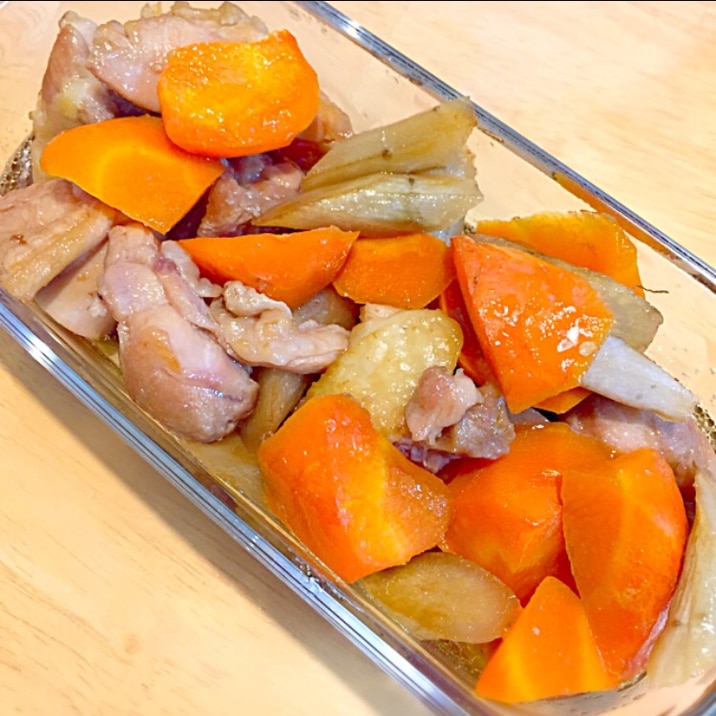 作り置き 常備菜に!鳥もも肉と根菜の和風煮物